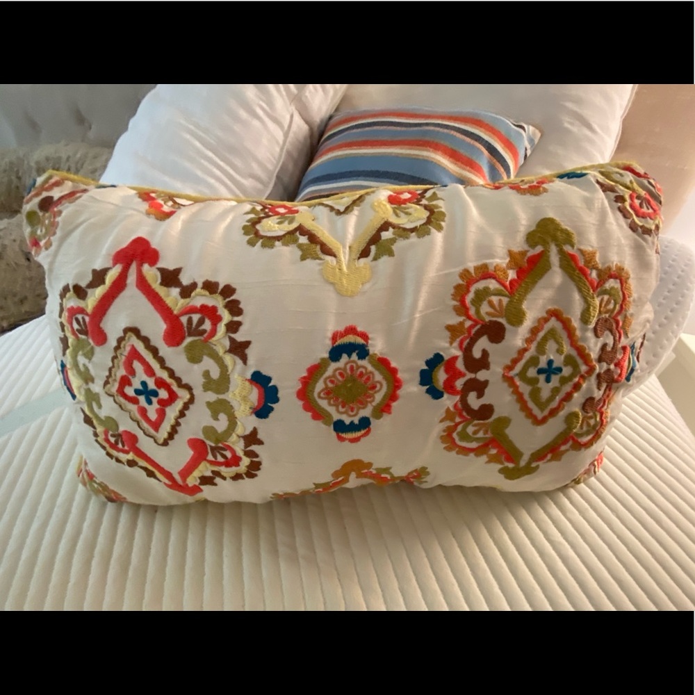 Pier 1 pillow- rectangle colorful